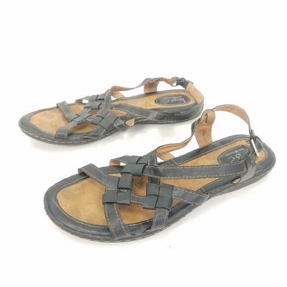 BOC Born Concept Kesia Slingback Strappy Sandals Black Shoes Womens Sz 10 C64306 - Picture 3 of 7